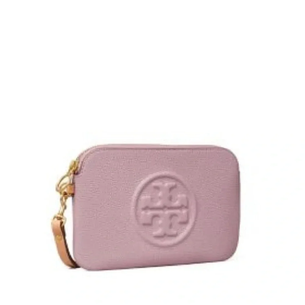 Tory Burch Perry Bombe Colorblock Wristlet Bag Thistle Mix Gold